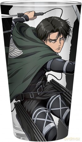 ATTACK ON TITAN - Duża szklanka - 400ml - Levi S4 -
