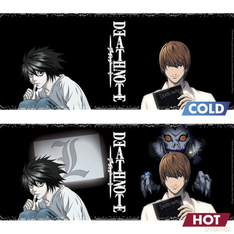 DEATH NOTE - Kubek zmieniający kolor 460ml - Kira & L - cardboard box