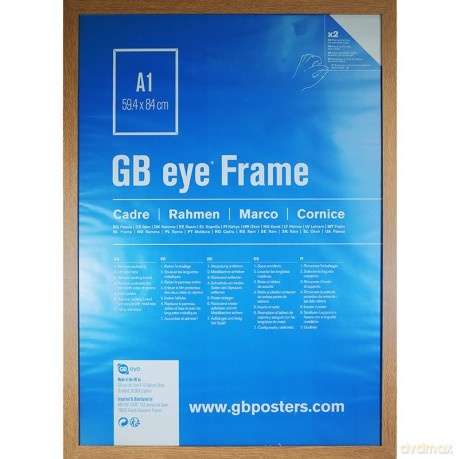 GBEYE - MDF Oak Frame - A1 - 59.4 x 84.1cm