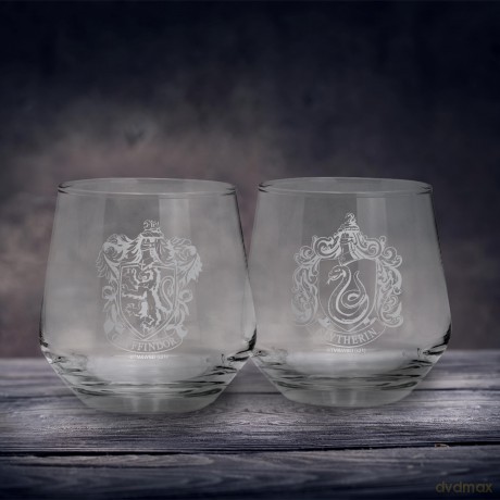 HARRY POTTER - 2 Glass Set Gryffindor & Slytherin EUROPE