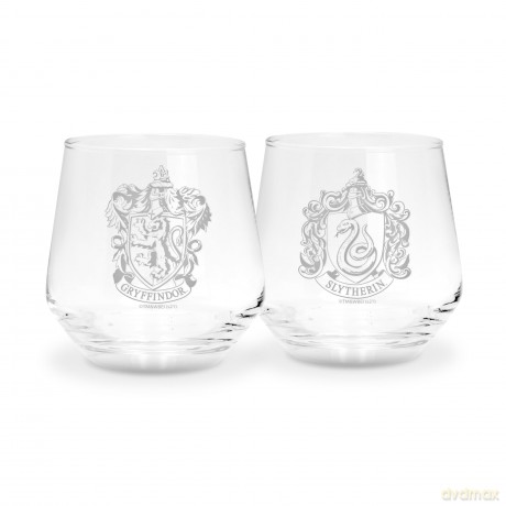 HARRY POTTER - 2 Glass Set Gryffindor & Slytherin EUROPE