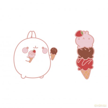 MOLANG - Set 2 Pins Ice Cream