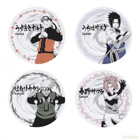 NARUTO SHIPPUDEN - Set of 4 Plates - Characters