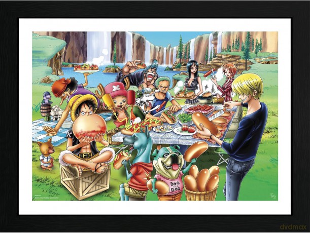 ONE PIECE - Plakat w ramie Hot-Dog Party (30x40)