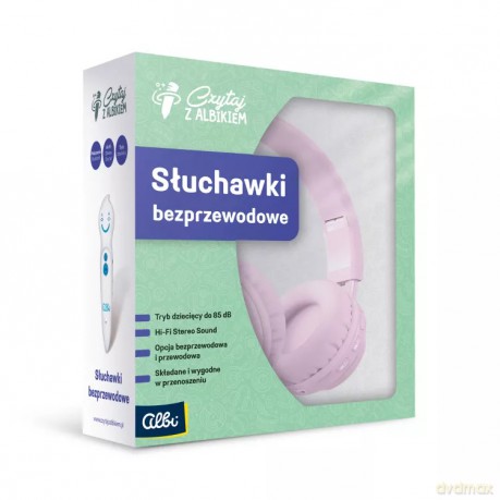 Czytaj z Albikiem. Słuchawki bezprzewodowe - różowe