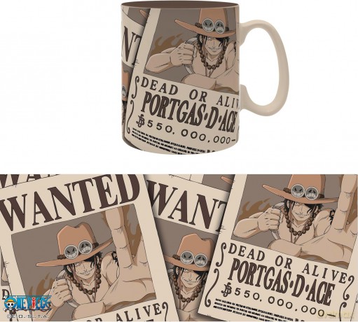 ONE PIECE - Mug - 460ml - Wanted Ace - cardboard box