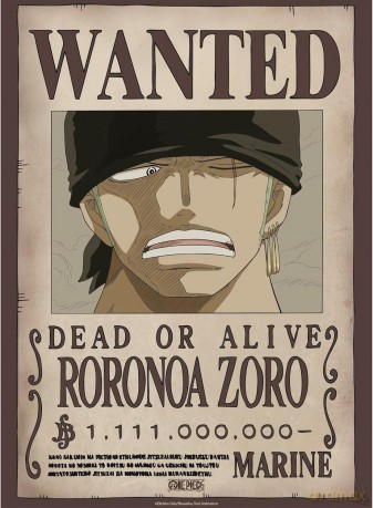 ONE PIECE - Poster Chibi 52x38 - Wanted Zoro Wano