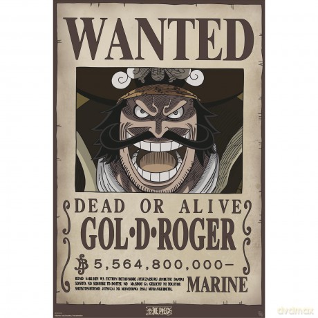 ONE PIECE - Poster Maxi 91.5x61 - Wanted Gol .D. Roger