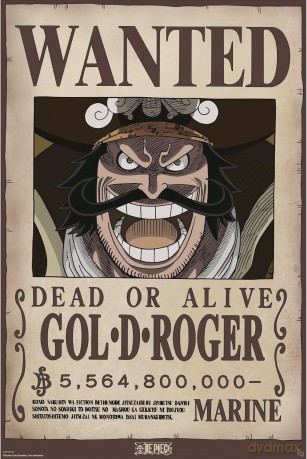 ONE PIECE - Poster Maxi 91.5x61 - Wanted Gol .D. Roger