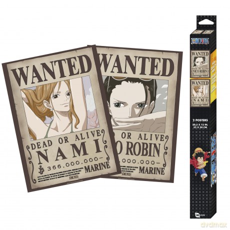 ONE PIECE - Set 2 Posters Chibi 52x38 - Nami & Robin