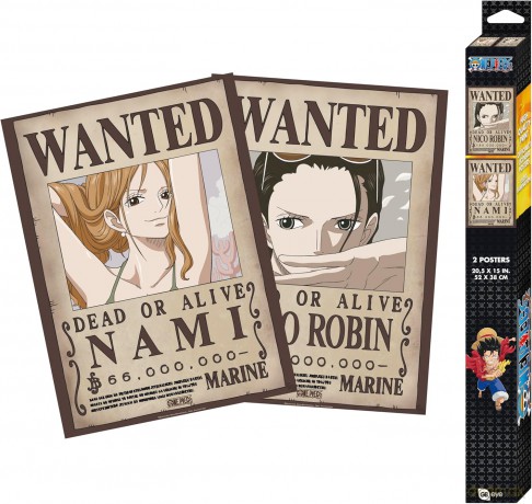 ONE PIECE - Set 2 Posters Chibi 52x38 - Nami & Robin