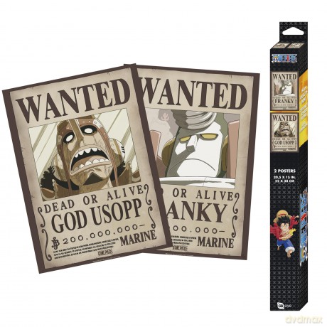 ONE PIECE - Zestaw 2 plakatów Chibi 52x38 - Usopp & Franky