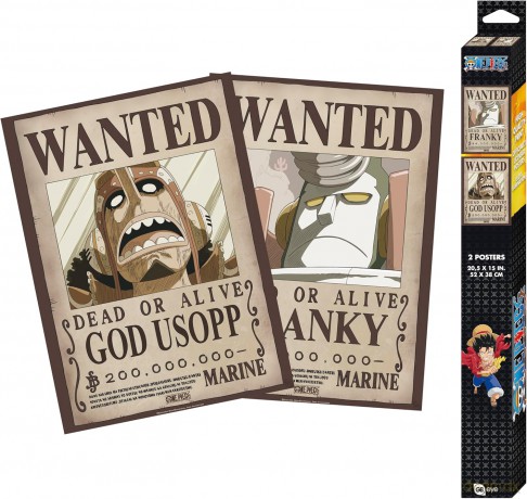 ONE PIECE - Zestaw 2 plakatów Chibi 52x38 - Usopp & Franky