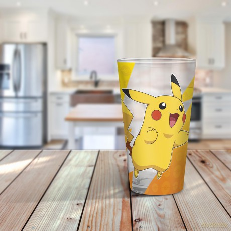 POKEMON - duża szklanka - 400ml - Pikachu foil -