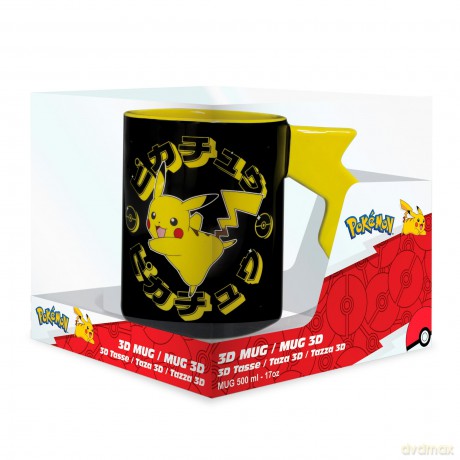POKEMON - Kubek 3D handle - Pikachu lightening bolt