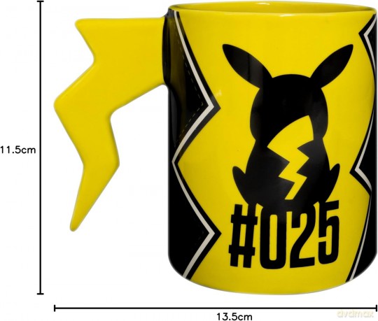 POKEMON - Kubek 3D handle - Pikachu lightening bolt