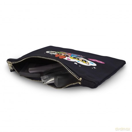 POWERPUFF GIRLS - Cosmetic Case-Blossom, Bubbles and Buttercup-Blue