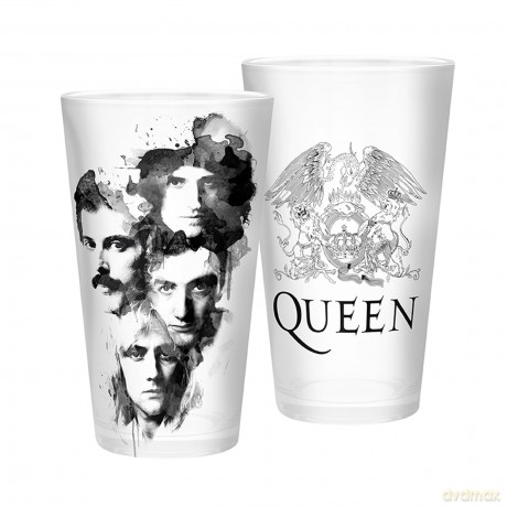 QUEEN - Large Glass - 400ml - Faces - box