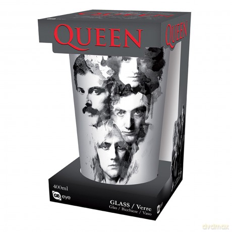 QUEEN - Large Glass - 400ml - Faces - box