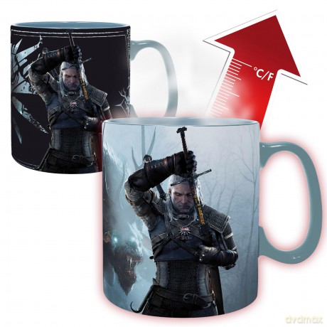 THE WITCHER - Mug Heat Change - 460 ml - Geralt & Ciri - with box