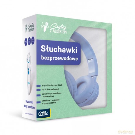 Czytaj z Albikiem. Słuchawki bezprzewodowe - niebieskie