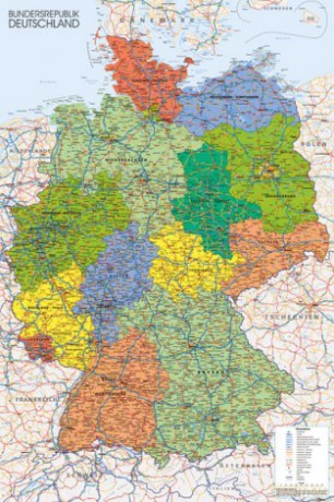 Mapa Niemiec 2013 [PLAKAT]
