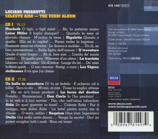 Pavarotti: Celeste Aida - The Verdi Album [2CD]
