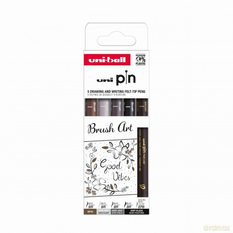 Cienkopis kreślarski PIN 200 Brush Art różne kolory i końcówki 5szt.