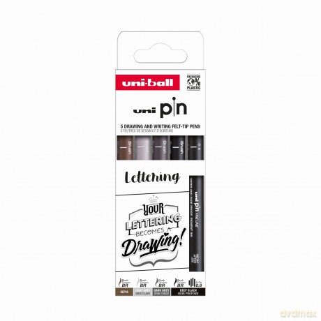 Cienkopis kreślarski PIN 200 Lettering różne kolory i końcówki 5szt.