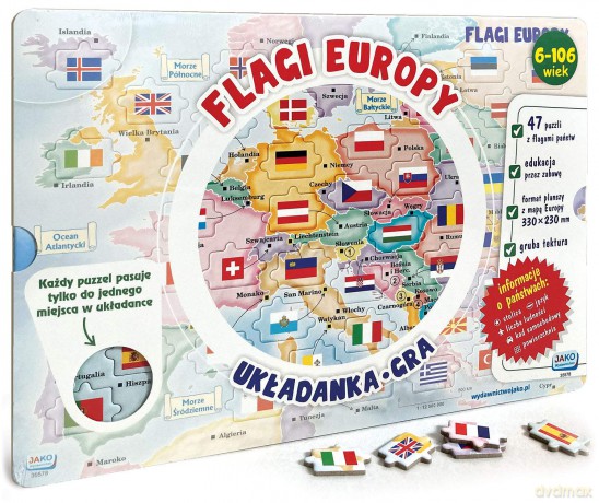 Gra z puzzlami Flagi Europy [GRA]
