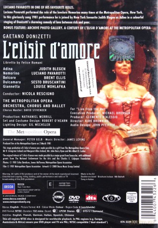 Pavarotti: Donizetti:L'elisir D'amore [DVD]