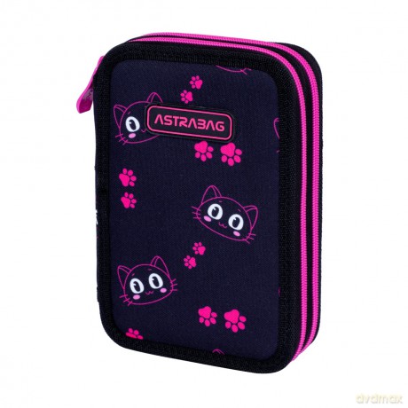 Piórnik 2-komorowy bez wyposażenia Astrabag Cat's Eyes