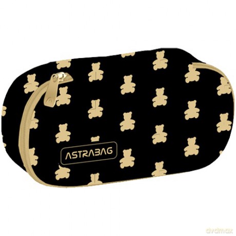 Piórnik owalny Astrabag Golden Teddy