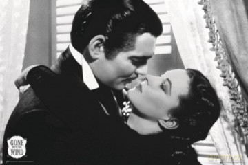 Przeminęło z wiatrem - Clark Gable & Vivien Leigh pocałunek [PLAKAT]