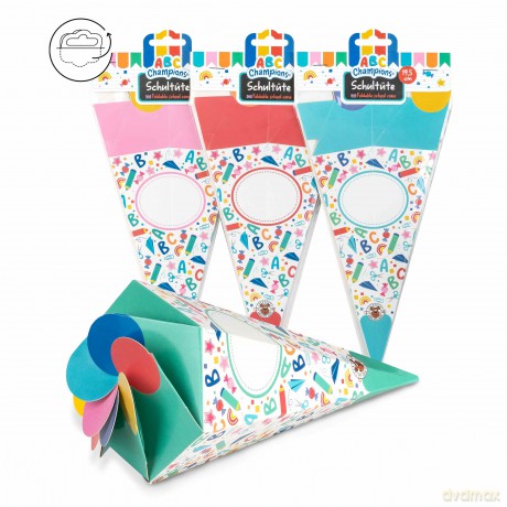 Składane szkolne rożki obfitości 19,5 cm ABC CHAMPIONS 1szt.mix