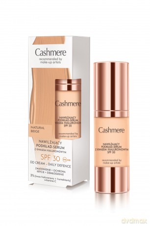 CASHMERE DD Nawilżający podkład - serum z kwasem hialuronowym SPF 30 01 Natural Beige