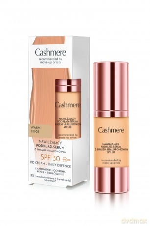 CASHMERE DD Nawilżający podkład - serum z kwasem hialuronowym SPF 30 03 Warm Beige