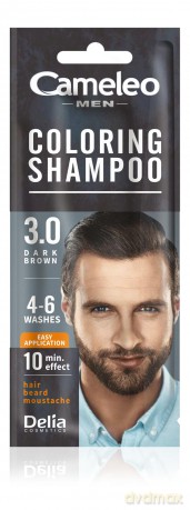 DELIA CAMELEO MEN Szampon kol. 3.0 ciem. brąz sasz