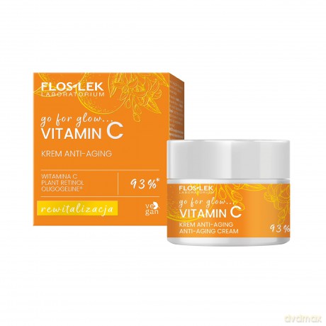 FLOSLEK Go For Glow Witamin C Krem anti-aging na dzień i noc rewitalizacja 50 ml