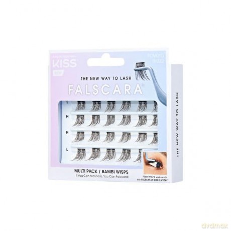 KISS FALSCARA szt.rzęsy kępki Wisps Multipack, Bambi Wisps, 24 klastry