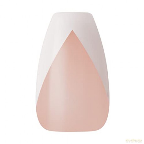 KISS szt.pazn.na klej Classy Nails, Silk Dress, White, Medium Coffin