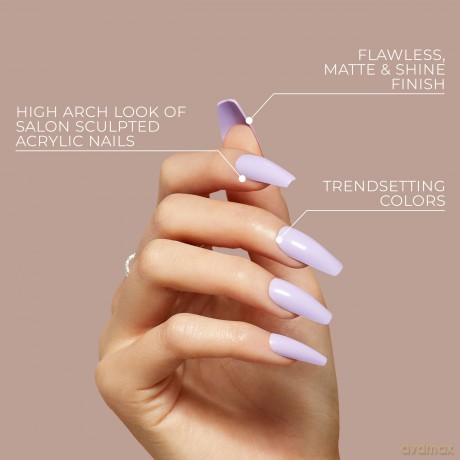 KISS szt.pazn.na klej Gel Fantasy Sculpted, Pearl, Long Length, Coffin Shape