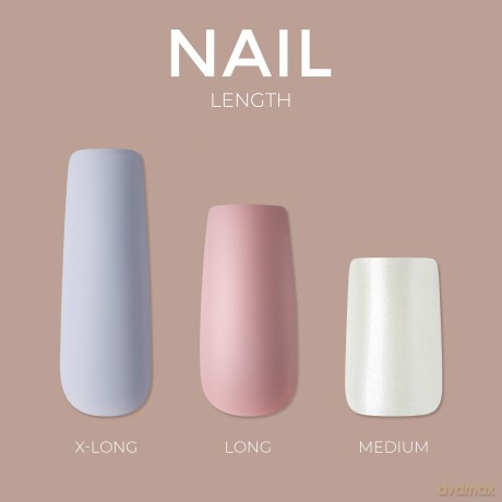 KISS szt.pazn.na klej Gel Fantasy Sculpted, Pearl, Long Length, Coffin Shape