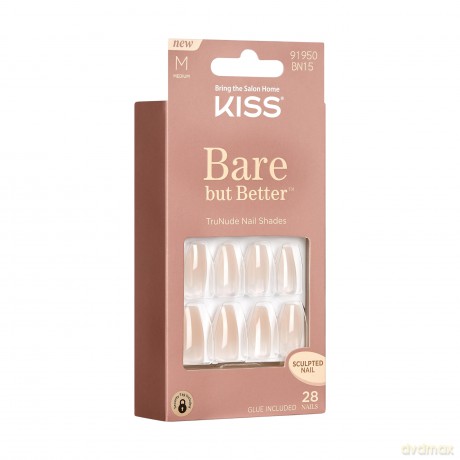KISS szt.pazn.na klej, Bare-But-Better TruNude, Medium, Coffin