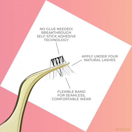 KISS szt.rzęsy samoprzylepne Press-On Falsies Eyelash Clusters Minipack, Natural, Classy