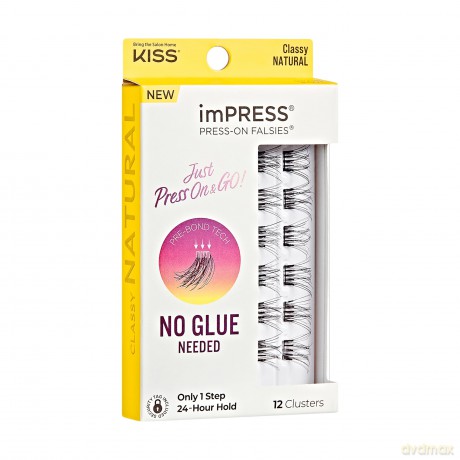 KISS szt.rzęsy samoprzylepne Press-On Falsies Eyelash Clusters Minipack, Natural, Classy