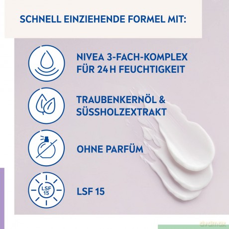 NIVEA V 24H NAWILŻENIA Krem n/dzień kojący 82347