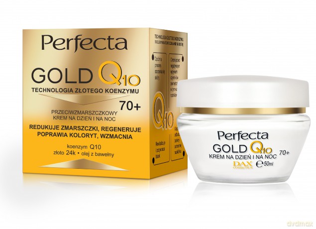 PERFECTA Gold Q10 Krem przeciwzmarszczkowy na dzień i na noc 70+ 50 ml