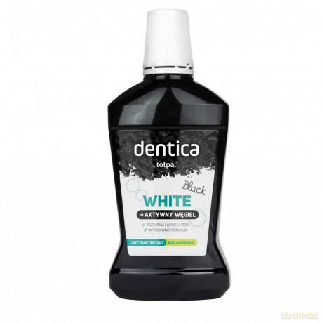 TOŁPA Dentica Płyn d/jamy ustnej Black White 500ml