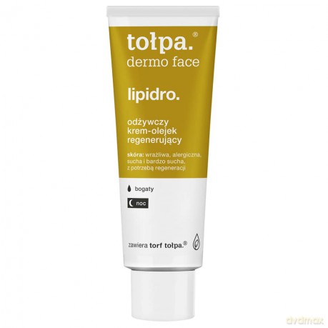 TOŁPA Dermo Face Lipidro. Odżywczy Krem-Olejek regenerujący na noc 40ml